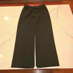 Calvin Klein Womens 100% Wool Slit Midi Straight Skirt Black Size 6